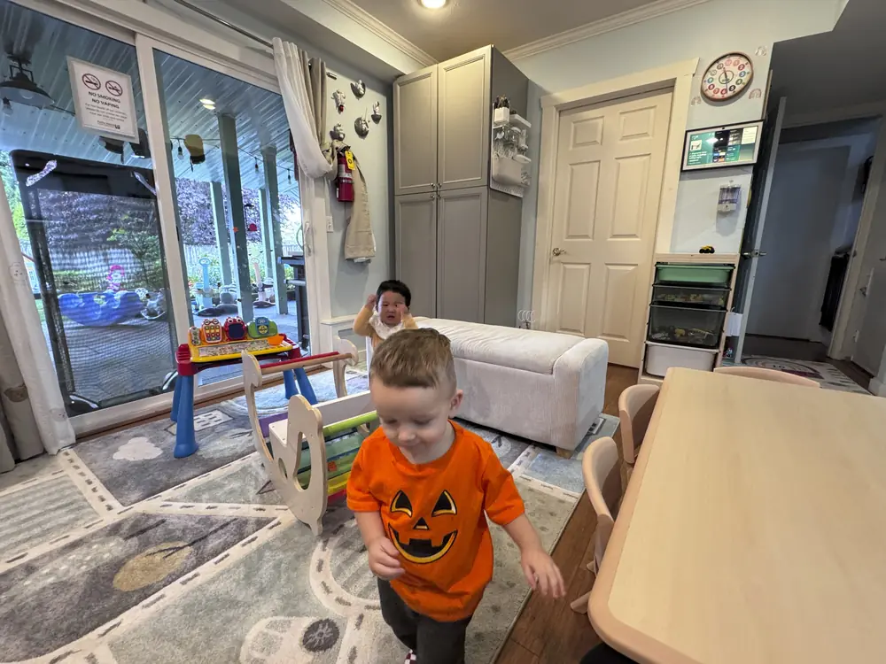 Diverse group of toddlers in play-based learning environment