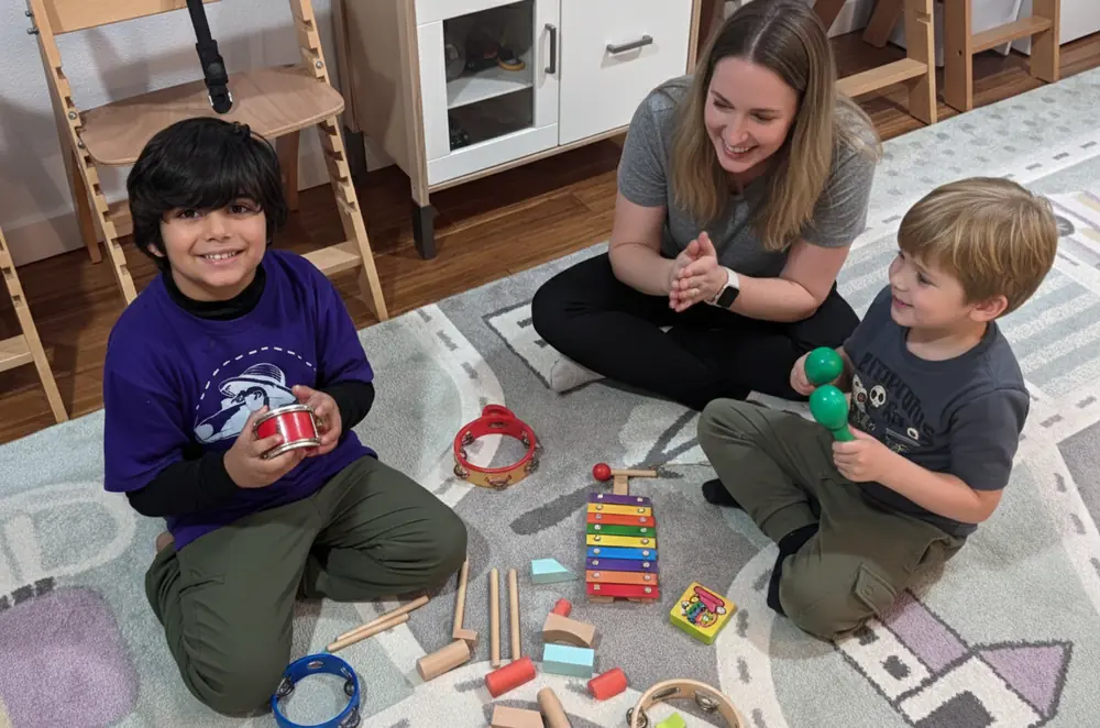 children building social skills through music