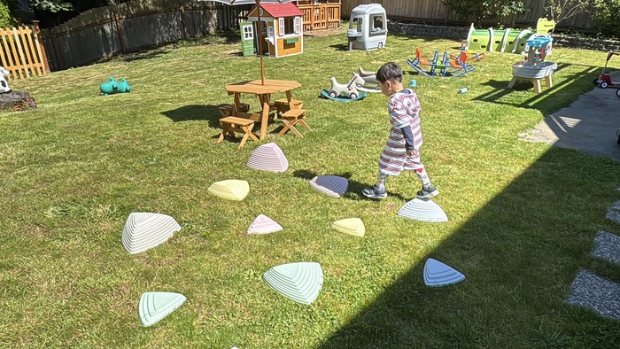 Child playing imaginatively in home daycare bothell