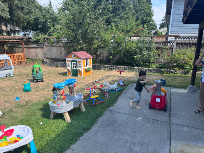 Childcare center hosting community event for seasonal families