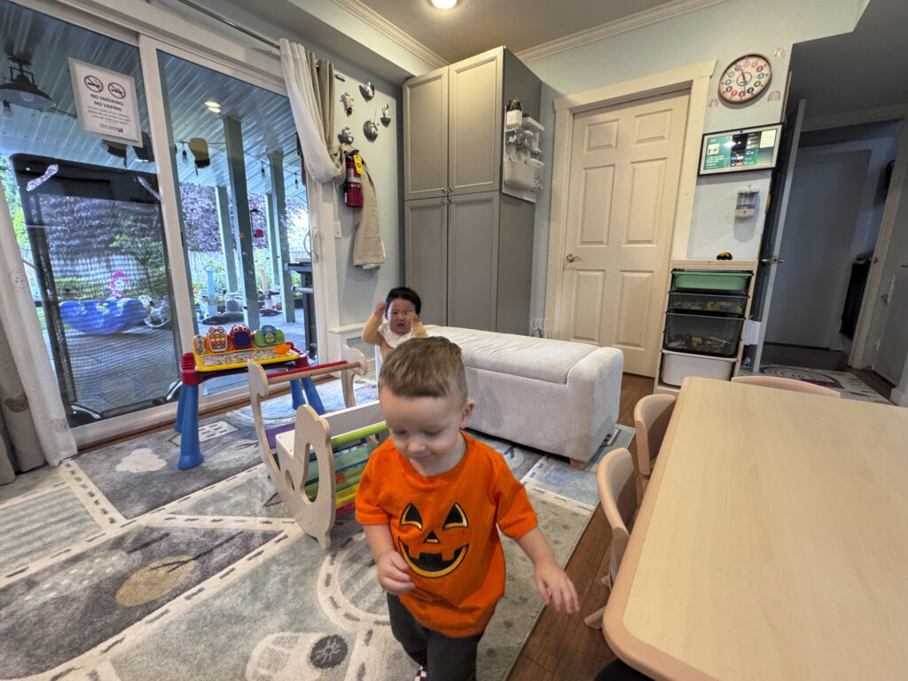 Diverse group of toddlers in play-based learning environment