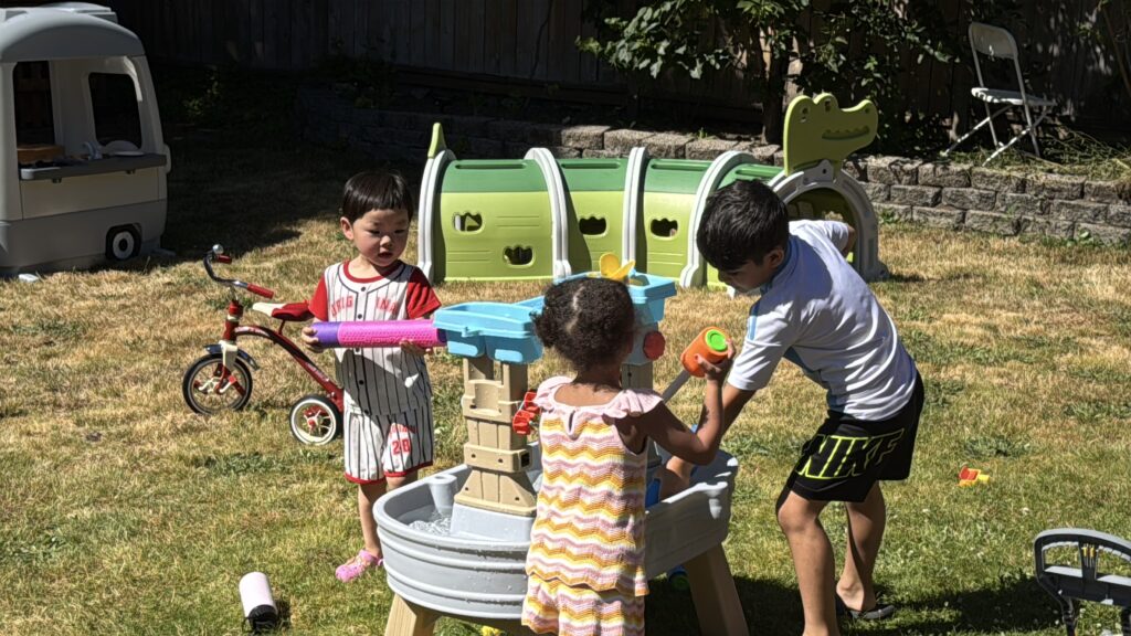 Sensory play with sand and water