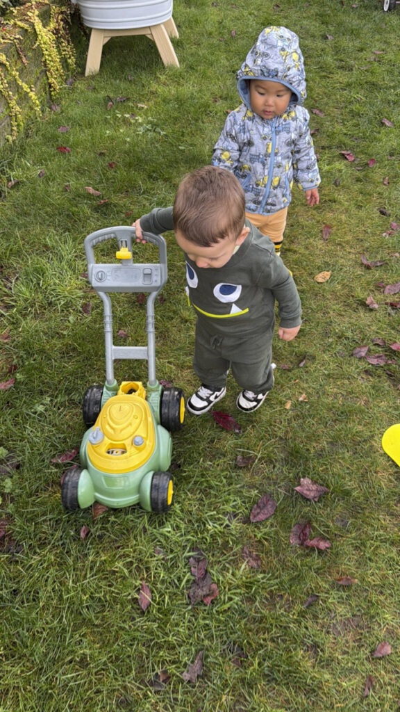 Toddler sharing toys