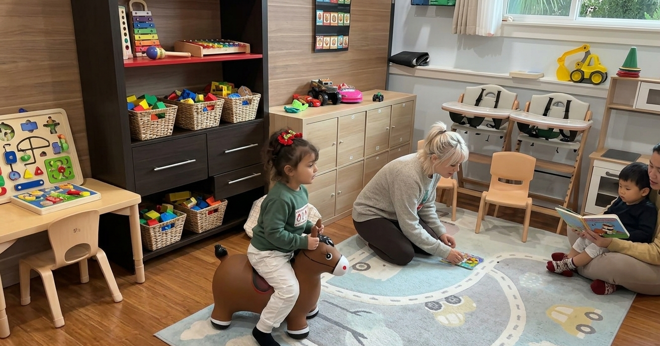 Organized daycare classroom promoting focus and calm