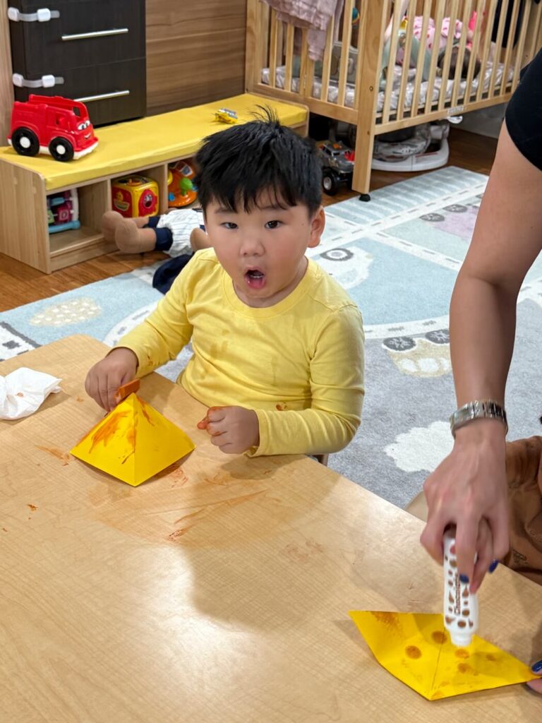 Caregiver guiding child through emotional regulation
