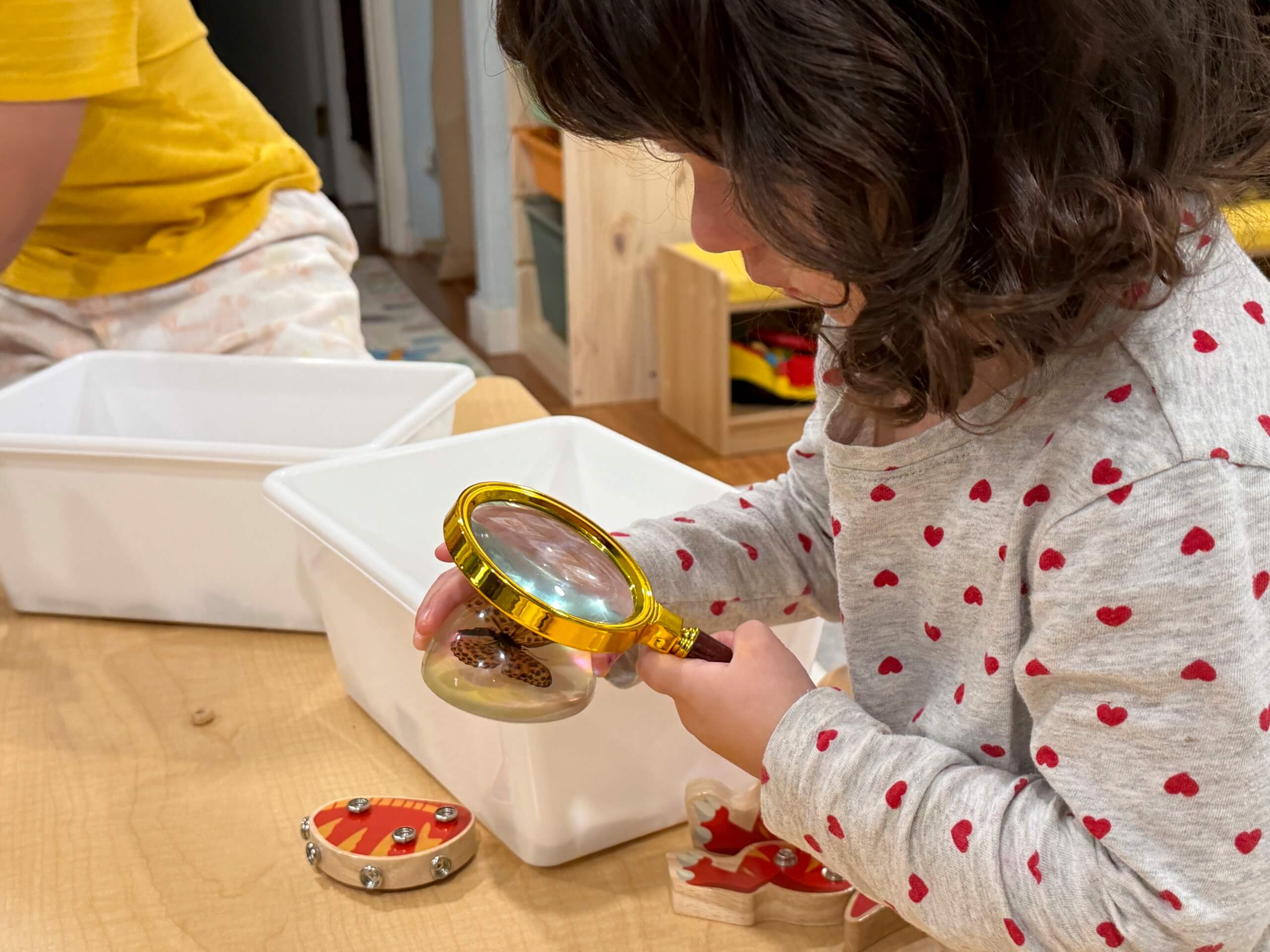 children engaged in independent play